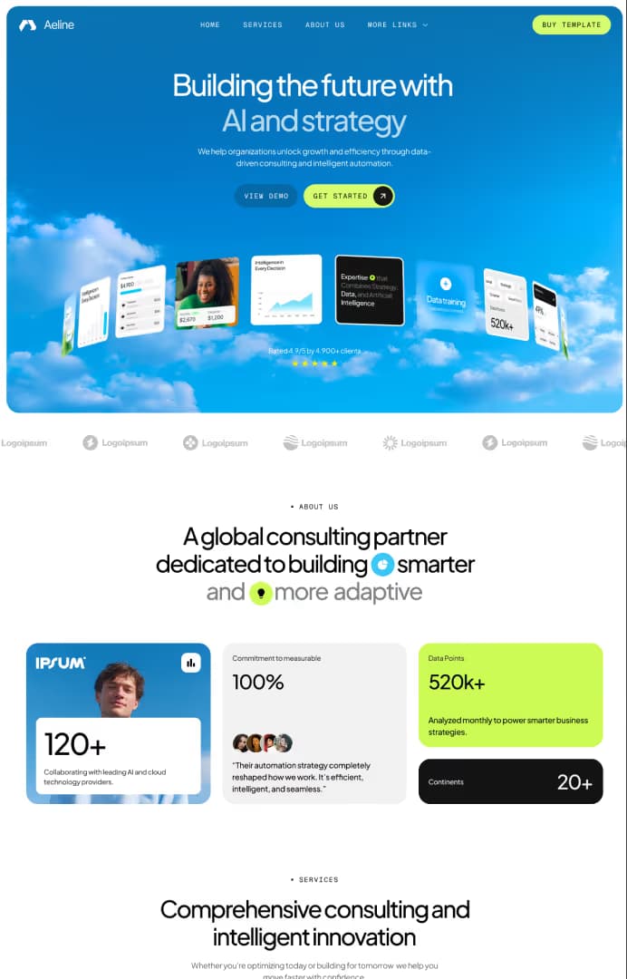 Template website Aeline