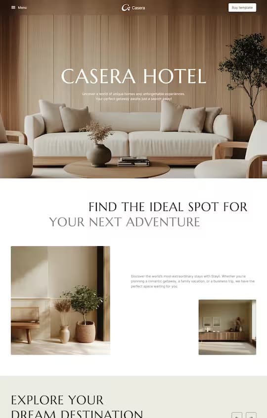 Template website Casera