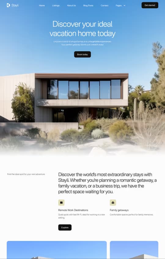Template website Stayli