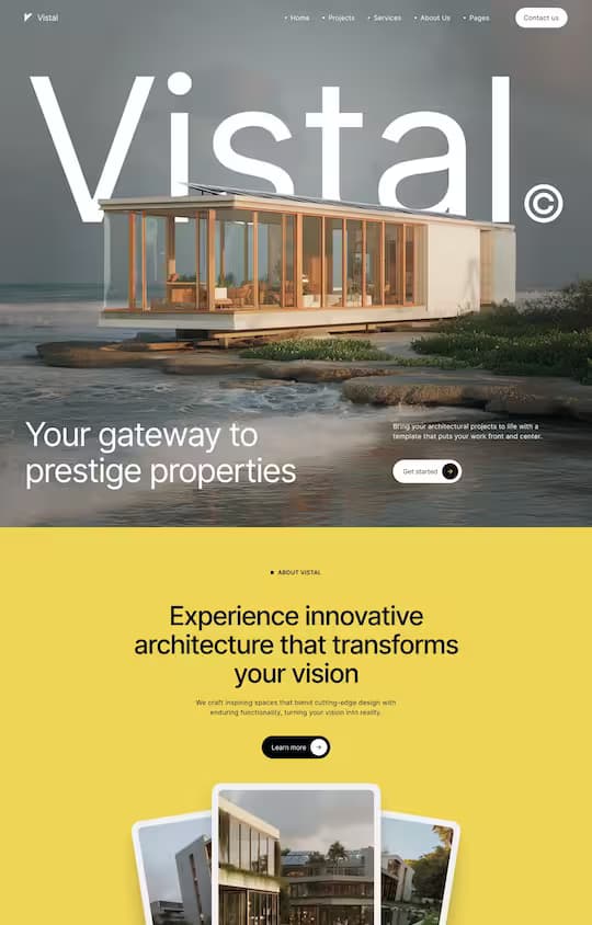 Template website Vistal